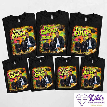Custom Graduation Family T-Shirts | Personalized Photo Grad Shirts | Single or Bundle Packs