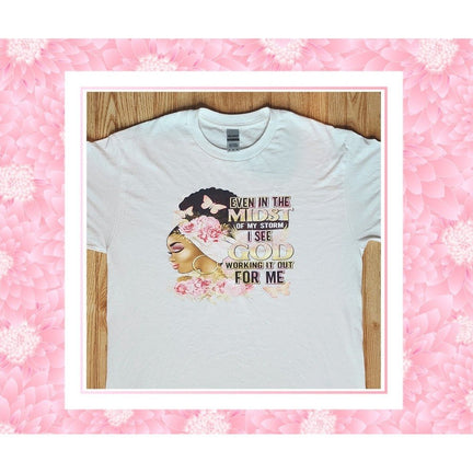 God's Working it Out T-shirt - Kiki's Custom Inspirations DTF T-Shirt, T-Shirt