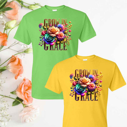Grace (Floral) Inspirational T-Shirts - Kiki's Custom Inspirations DTF T-Shirt