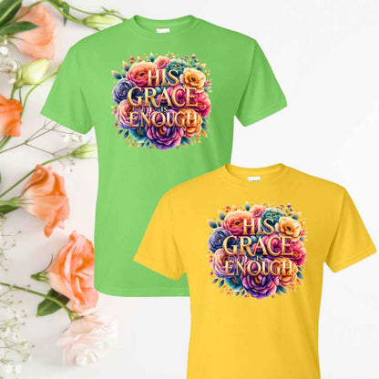 Grace (Floral) Inspirational T-Shirts - Kiki's Custom Inspirations DTF T-Shirt