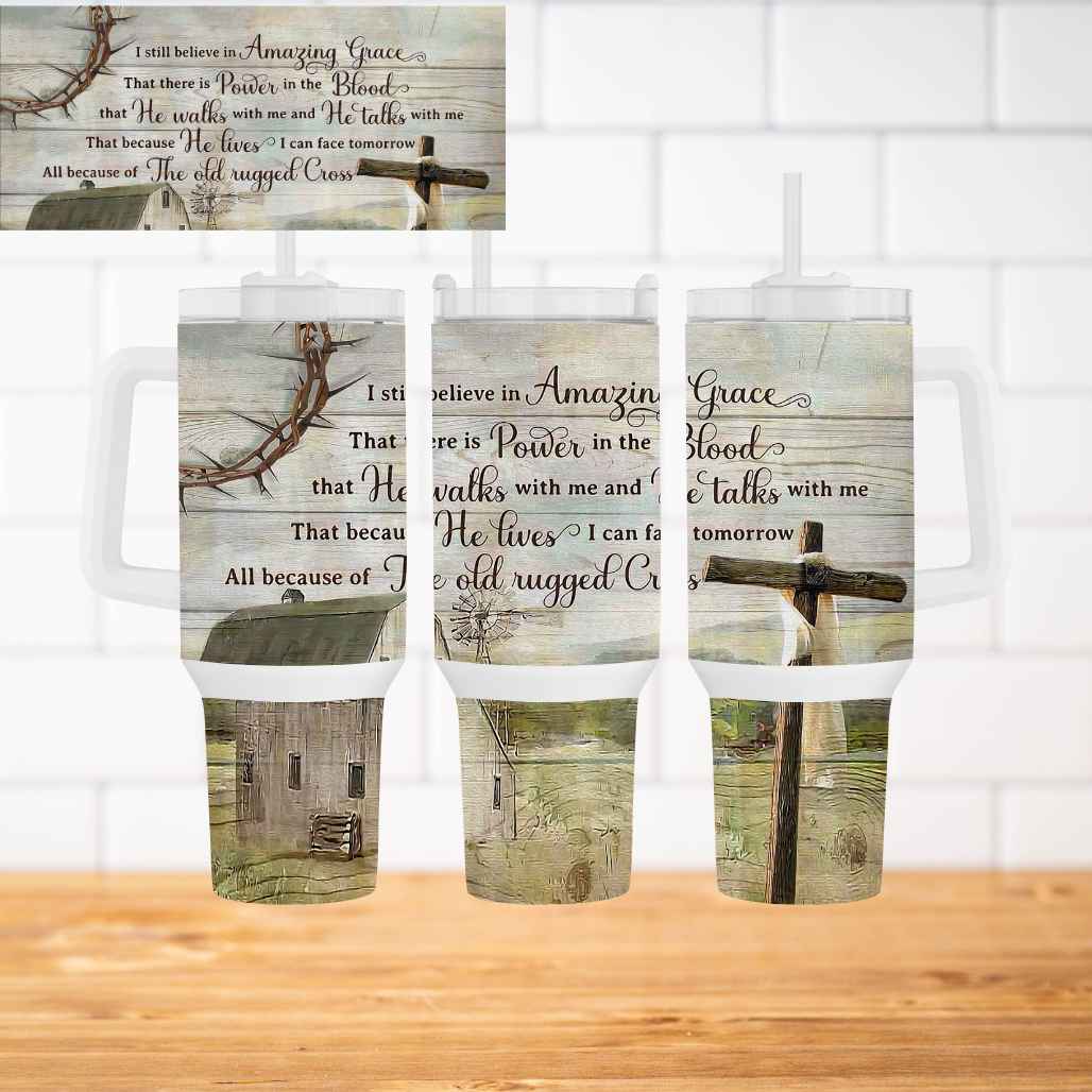 Grace, Power, & Love 40oz Tumbler - Kiki's Custom Inspirations Drinkware