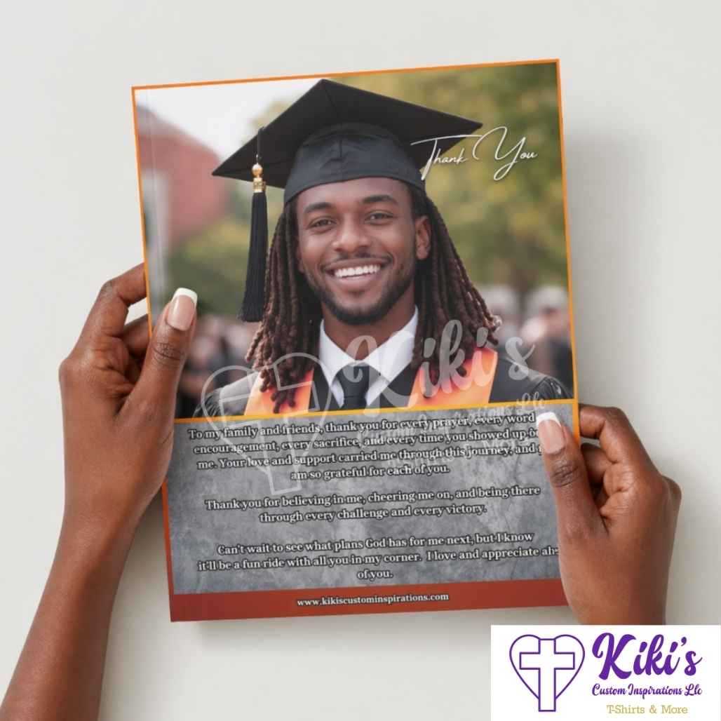 Custom Graduation Magazine (Glossy 1 Page - Front and Back Cover and Inside/8.5x11in Full Page Size)