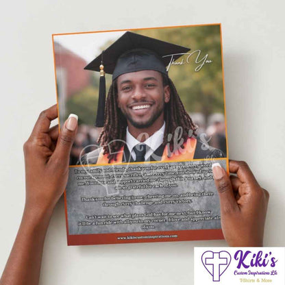 Custom Graduation Magazine (Glossy 1 Page - Front and Back Cover and Inside/8.5x11in Full Page Size)