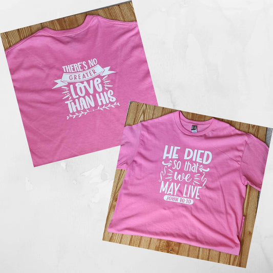 He Died Easter T-Shirt - Kiki's Custom Inspirations Vinyl T-Shirt