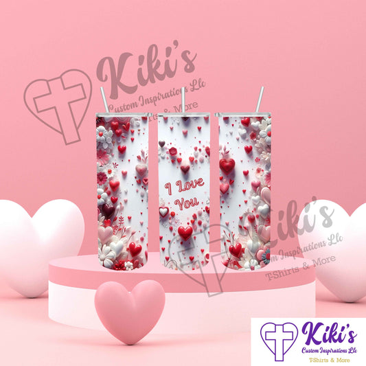 Heart Tumbler (Personalize) - Kiki's Custom Inspirations Drinkware