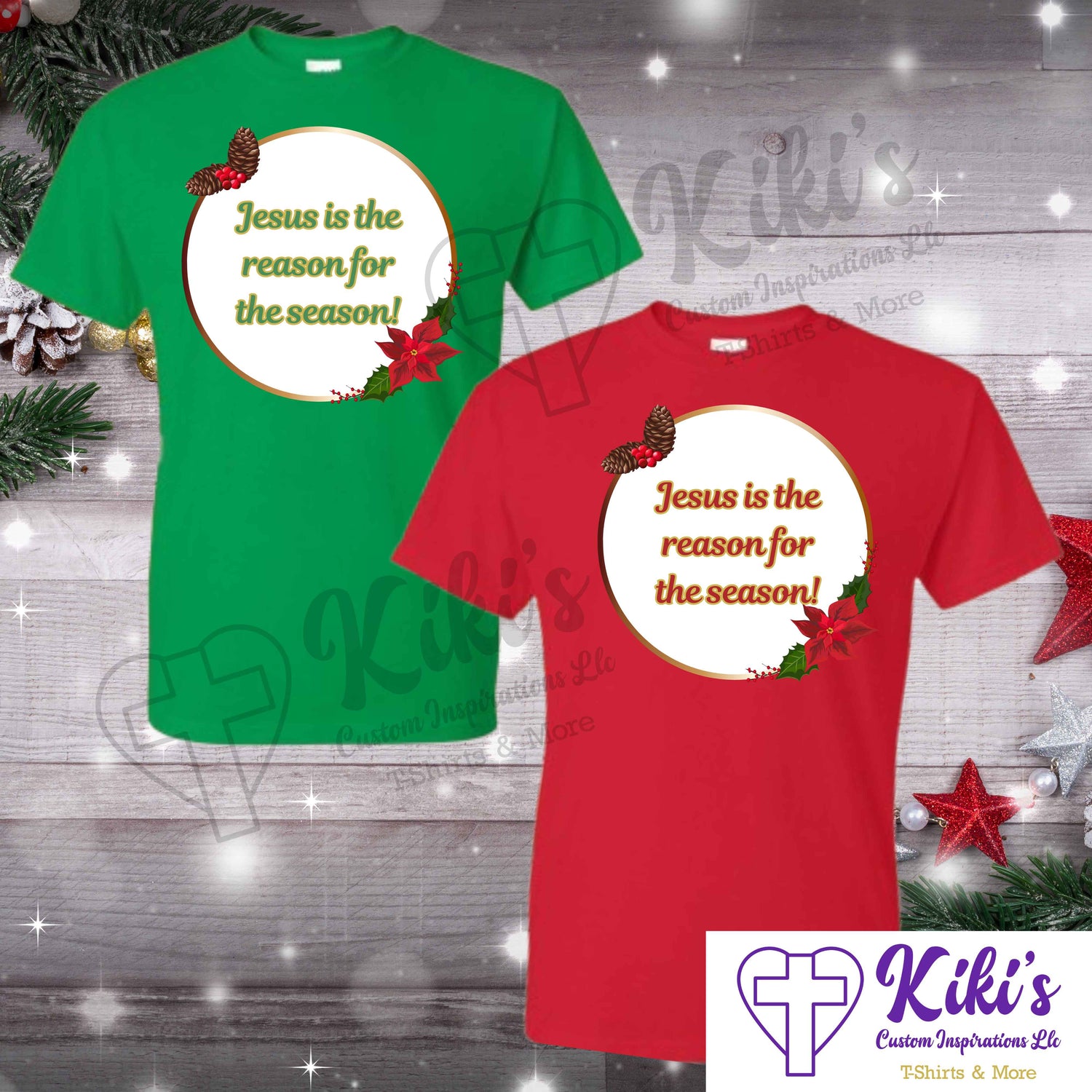 Jesus is the Reason for THE Season Apparel - Kiki's Custom Inspirations T-Shirt, Long Sleeve