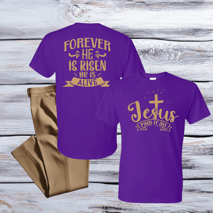 Jesus Paid It All T-Shirt - Kiki's Custom Inspirations DTF T-Shirt, T-Shirt