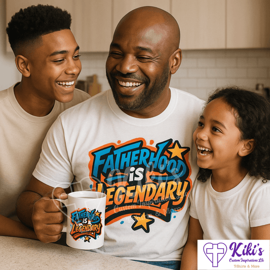 Legendary Father & Kids Matching T-Shirts + Optional Mug – Father's Day Gift Set - Kiki's Custom Inspirations DTF T-Shirt