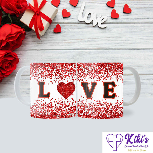 Love Glitter Mug (Personalize) - Kiki's Custom Inspirations Drinkware