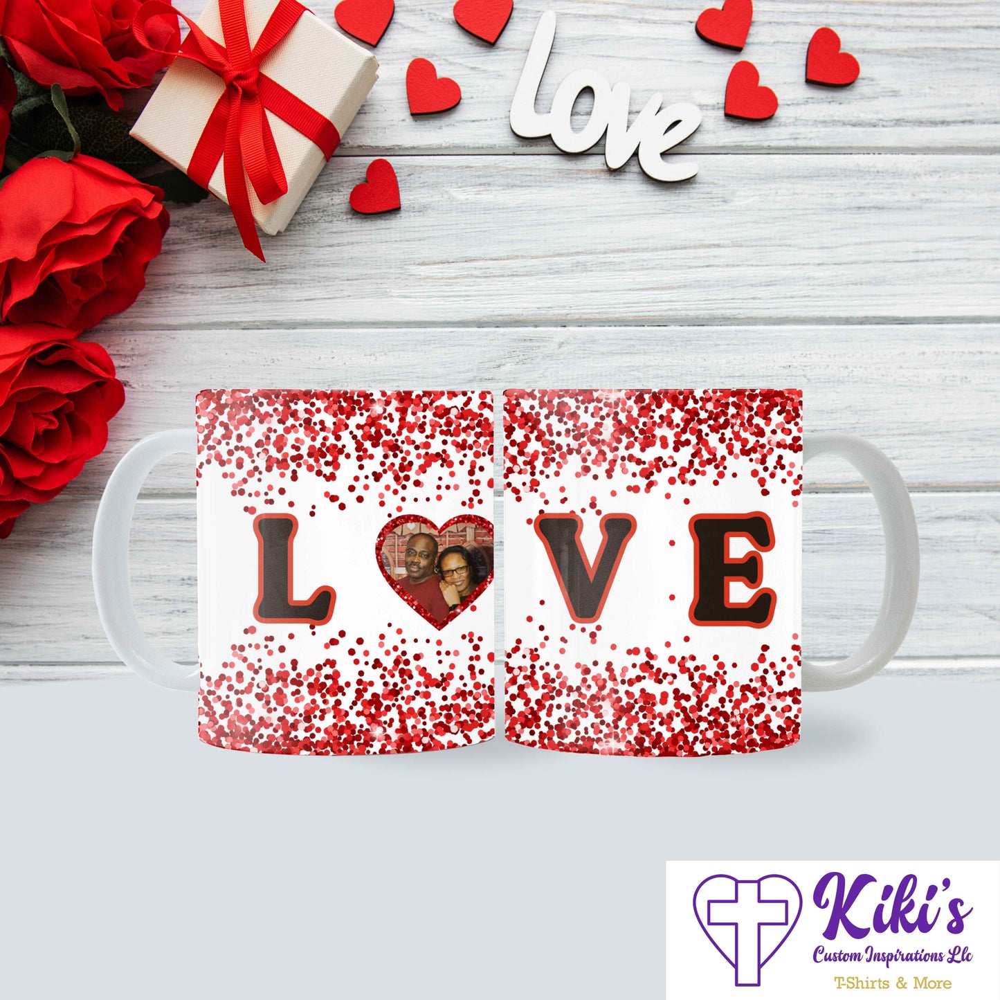 Love Glitter Mug (Personalize) - Kiki's Custom Inspirations Drinkware