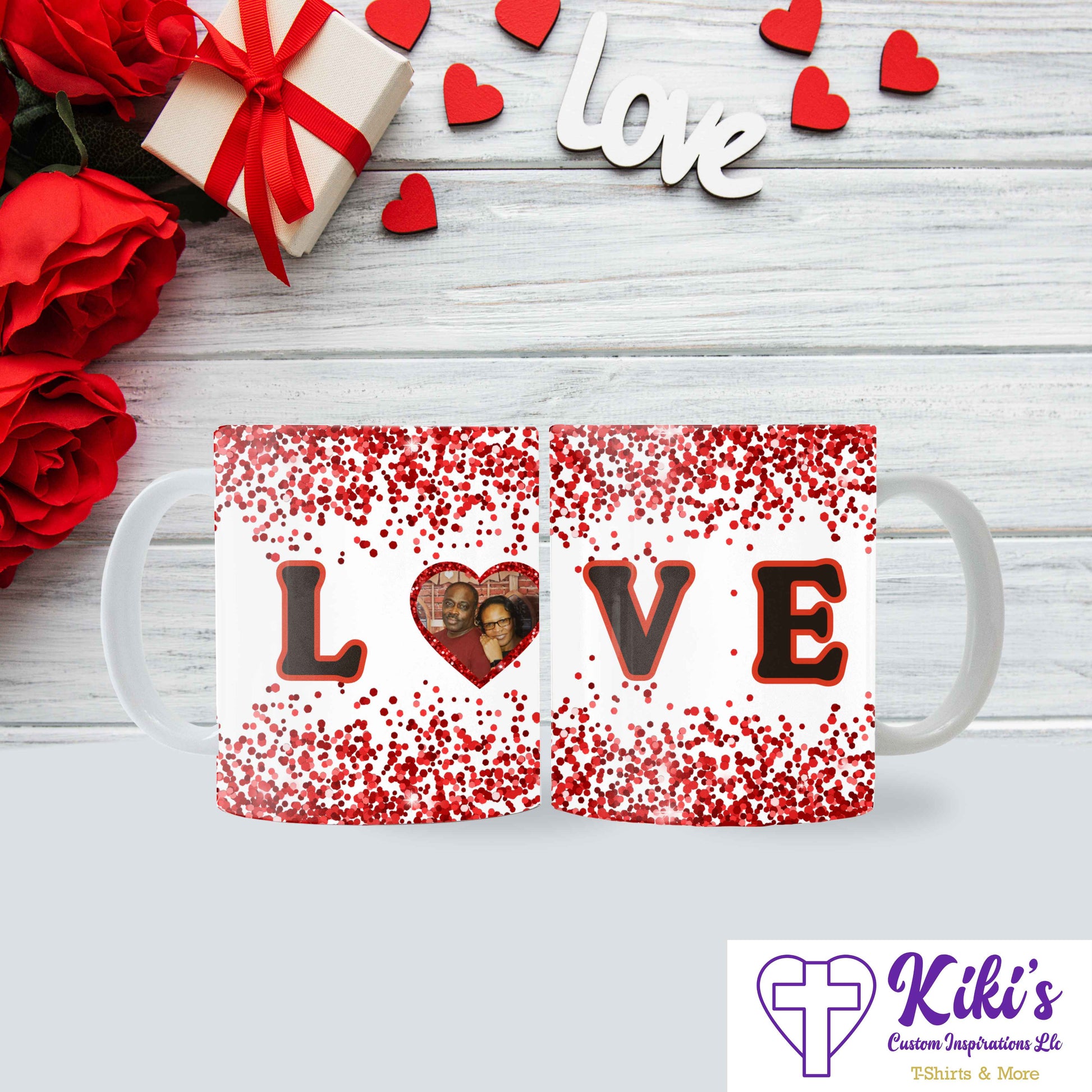 Love Glitter Mug (Personalize) - Kiki's Custom Inspirations Drinkware