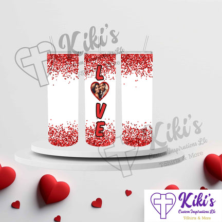 Love Glitter Tumbler with Picture - Kiki's Custom Inspirations Drinkware