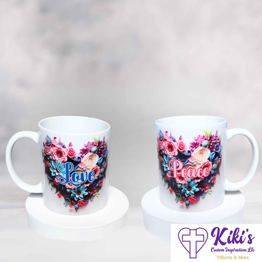 Love & Peace Mug - Kiki's Custom Inspirations Drinkware