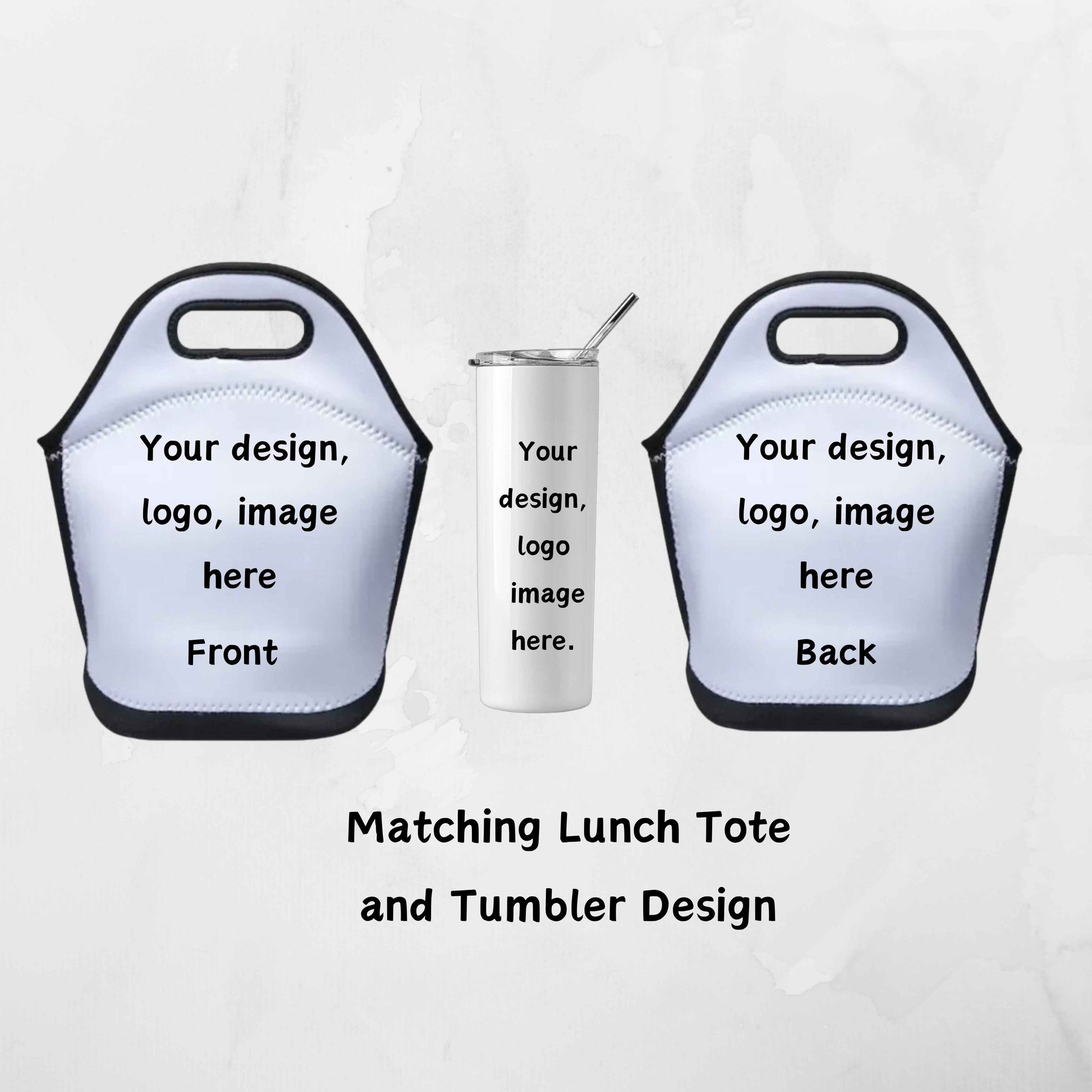 Lunch Tote and Tumbler Bundle - Kiki's Custom Inspirations Lunch Tote, Tumbler, Drinkware