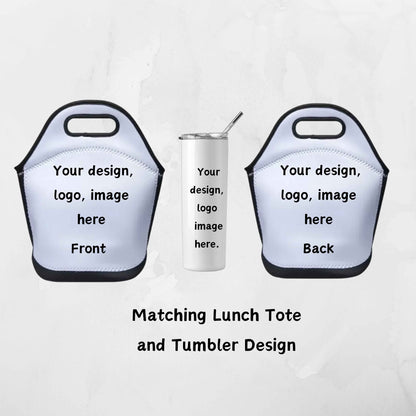 Lunch Tote and Tumbler Bundle - Kiki's Custom Inspirations Lunch Tote, Tumbler, Drinkware