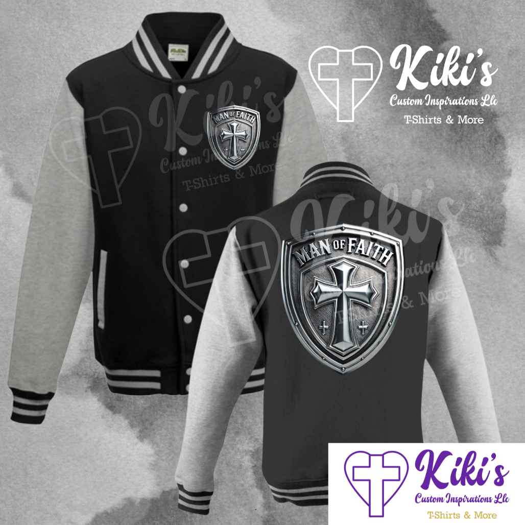 Man of Faith Jacket - Kiki's Custom Inspirations DTF Jacket