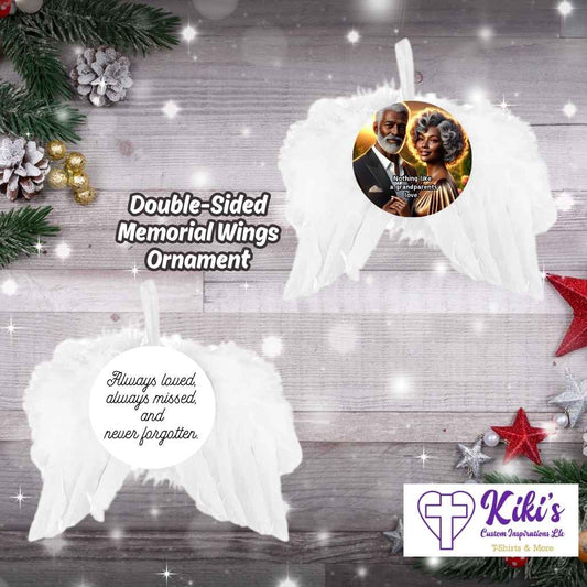 Memorial Angel Wings Ornament - Kiki's Custom Inspirations Christmas Ornaments