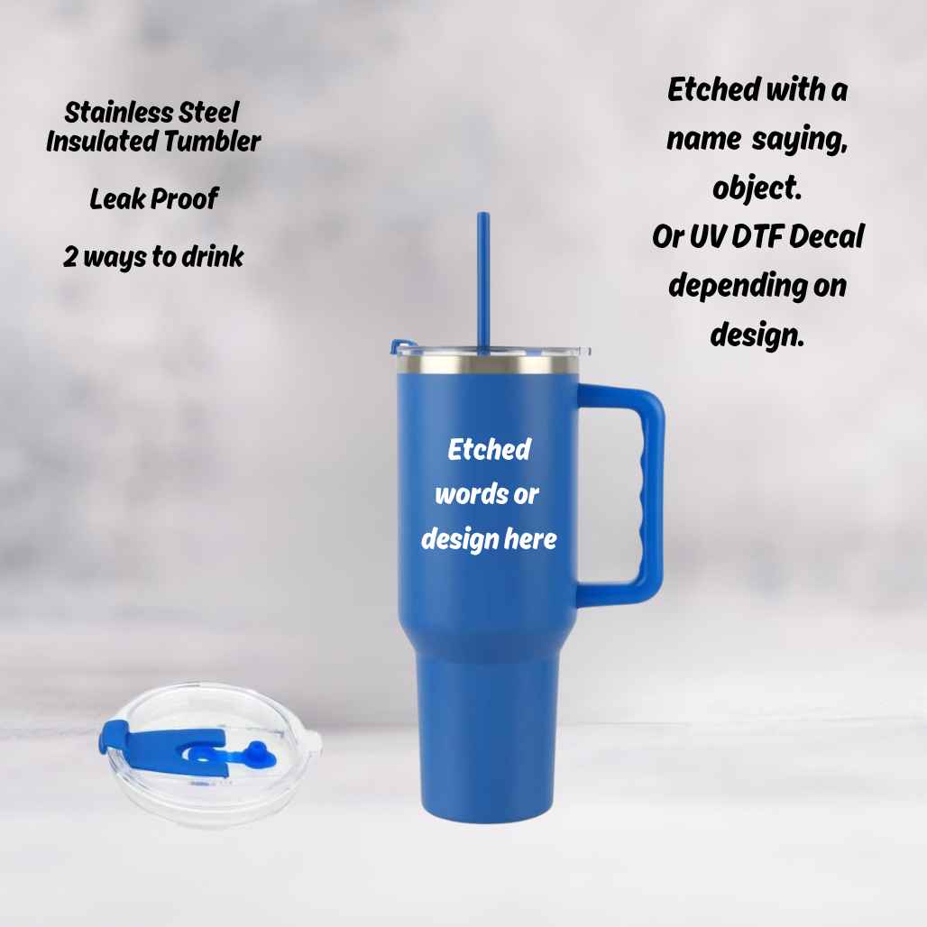 Men's 40oz Personalized Insulated Tumbler - Kiki's Custom Inspirations Drinkware