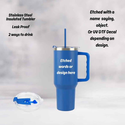 Men's 40oz Personalized Insulated Tumbler - Kiki's Custom Inspirations Drinkware