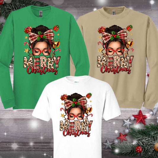 Merry Christmas Apparel - Kiki's Custom Inspirations T-Shirt, Long Sleeve, Sweatshirt