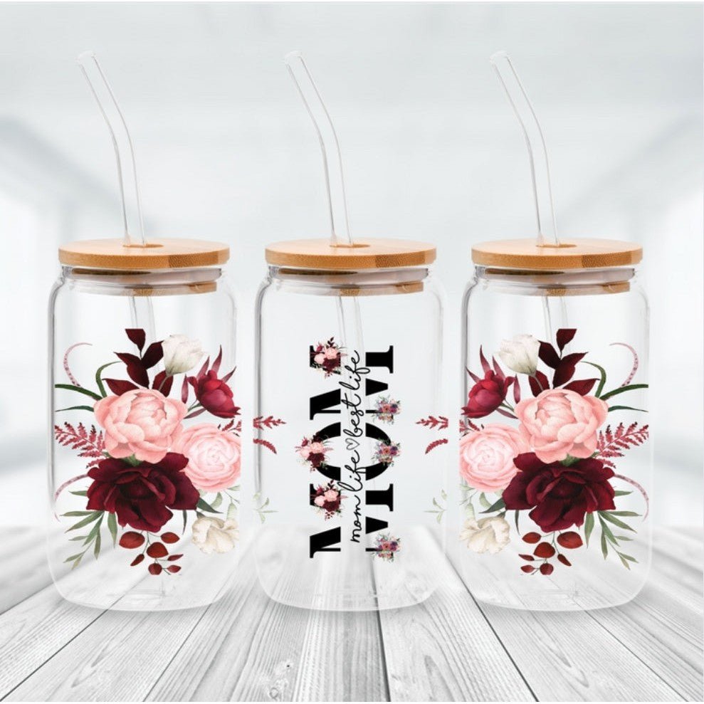 Mom Life 16oz Libbey Cup - Kiki's Custom Inspirations Libbey Cup