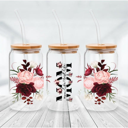 Mom Life 16oz Libbey Cup - Kiki's Custom Inspirations Libbey Cup