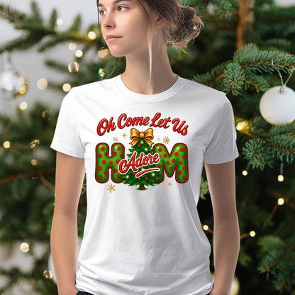 Oh Come Let Us Adore Him Christmas Sweatshirt & Long Sleeve Shirt - Kiki's Custom Inspirations T-Shirt, Long Sleeve, Sweatshirt, Mug