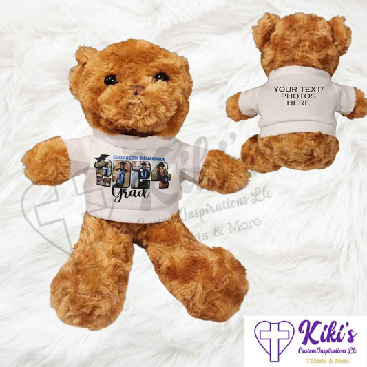 Personalized Grad Gift Bundle with Keychain, Socks, & Teddy Bear - Kiki's Custom Inspirations Keychains, Socks, Teddy Bear