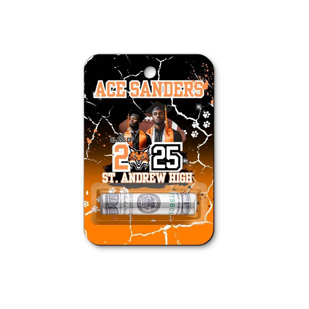 Personalized Graduation Money Holders – Custom Grad Gift with Photo, Name, School & Class of 2025 - Kiki's Custom Inspirations money card holder