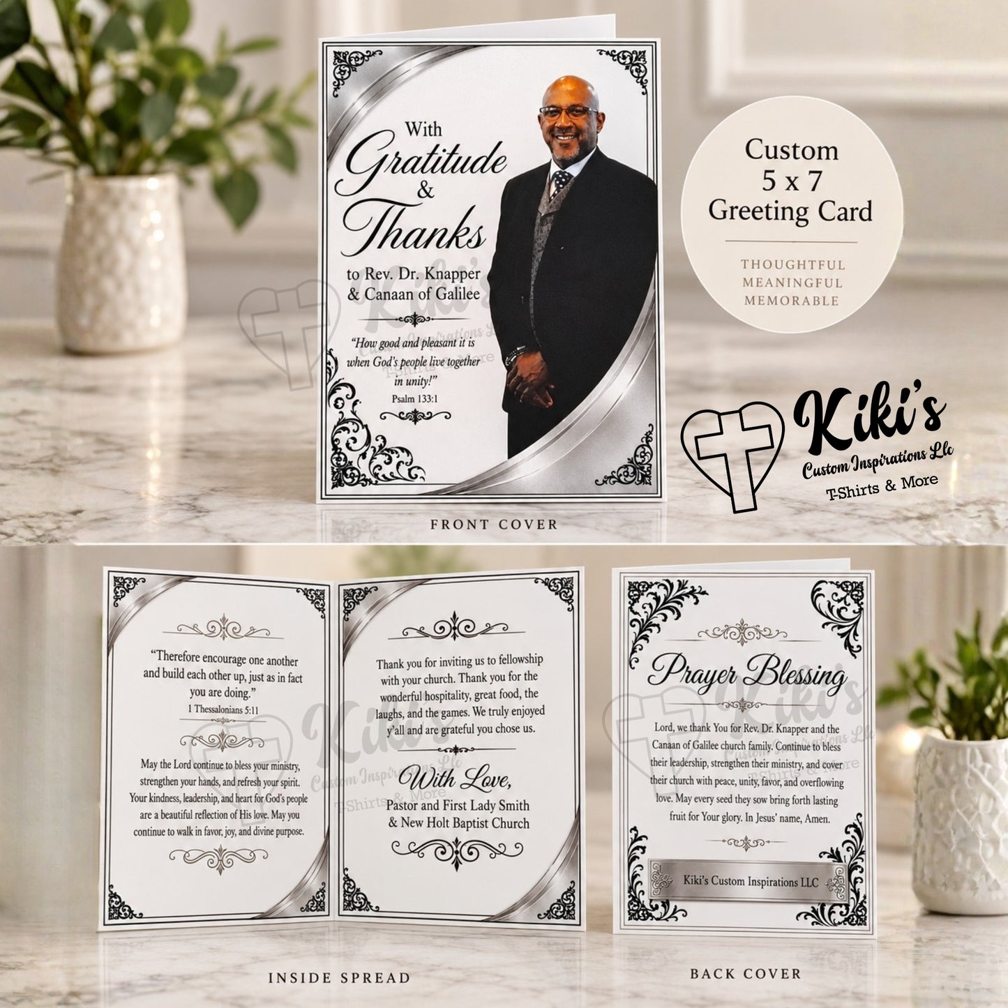 Custom Personalized Greeting Card | 5x7 Photo Card for Birthday, Thank You, Appreciation & More