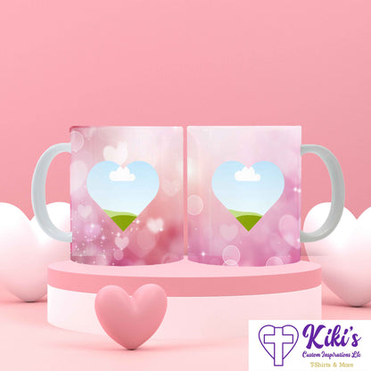 Pink Heart Photo Mug - Kiki's Custom Inspirations Drinkware