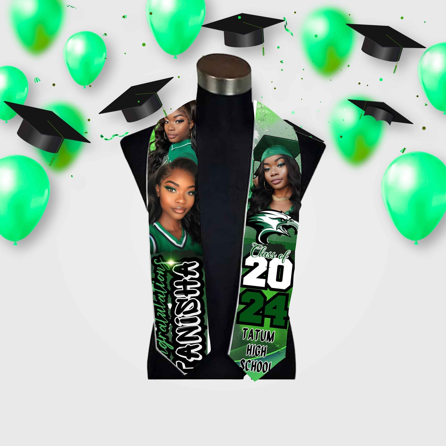 Predesigned Grad Stoles (9 options) - Kiki's Custom Inspirations grad stole