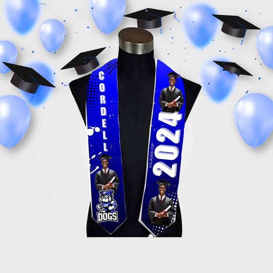 Predesigned Grad Stoles (9 options) - Kiki's Custom Inspirations grad stole