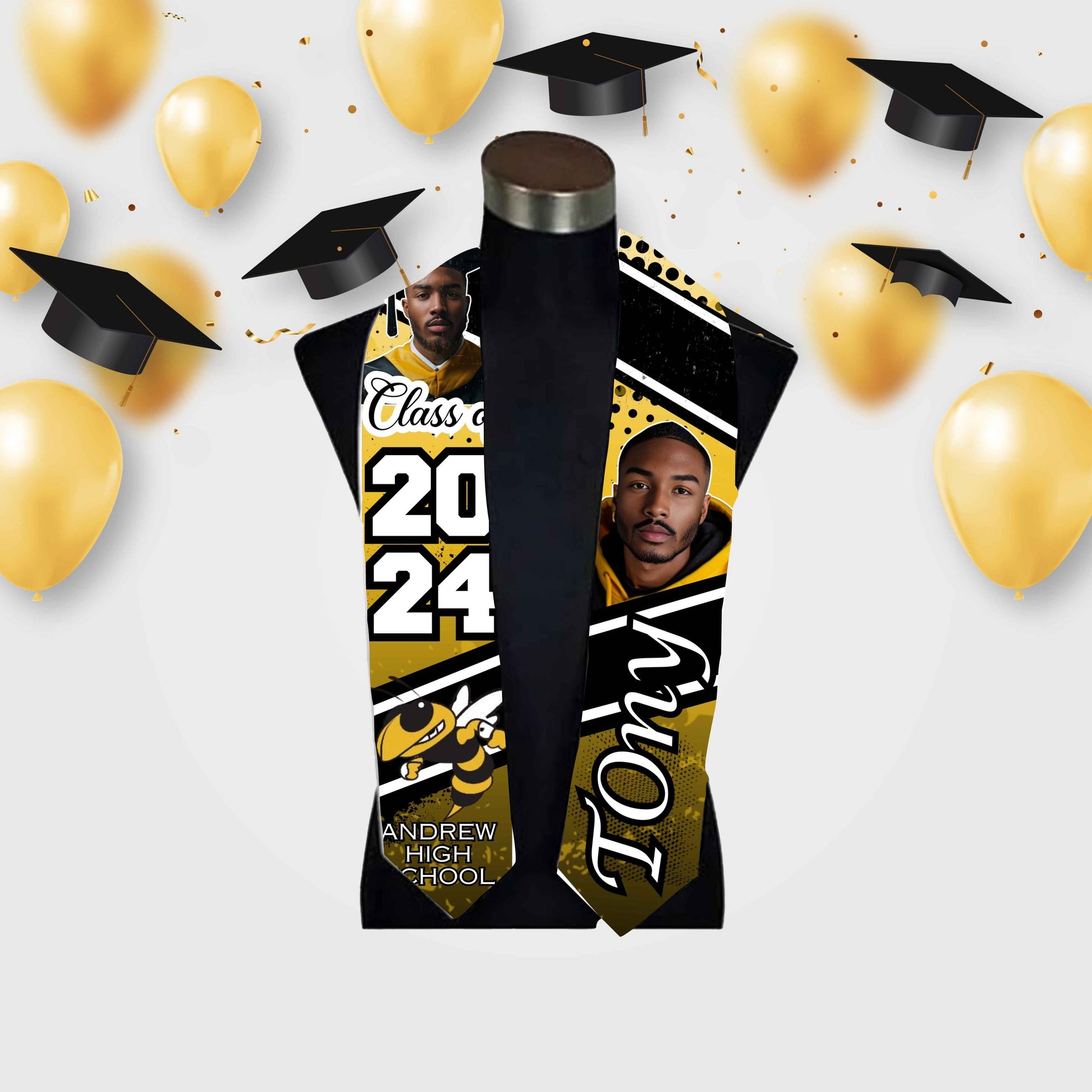 Predesigned Grad Stoles (9 options) - Kiki's Custom Inspirations grad stole