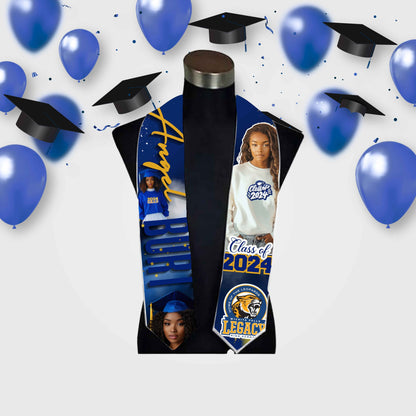 Predesigned Grad Stoles (9 options) - Kiki's Custom Inspirations grad stole