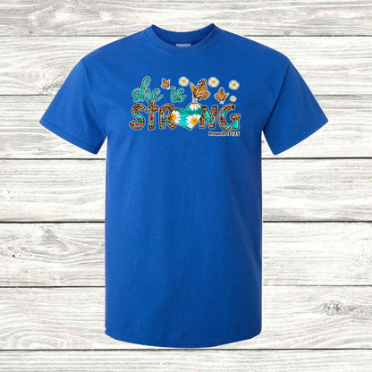 Proverbs 31:25 Strong T-Shirt - Kiki's Custom Inspirations DTF T-Shirt