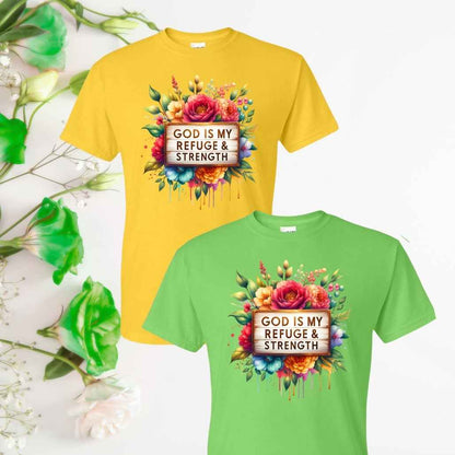 Strength (Floral) Inspirational T-Shirts - Kiki's Custom Inspirations DTF T-Shirt