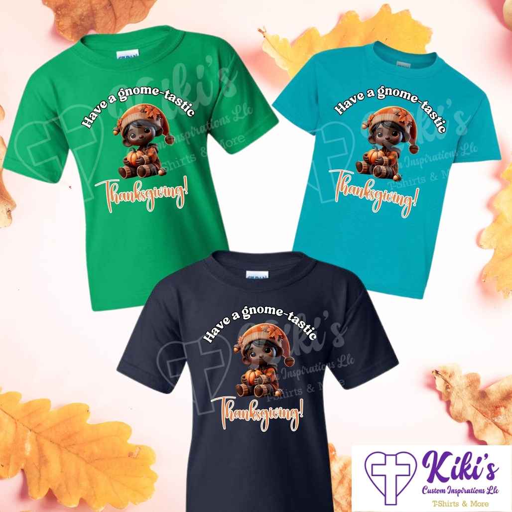 Thanksgiving Youth T-Shirts (Various Colors) - Kiki's Custom Inspirations Kids DTF Tshirt