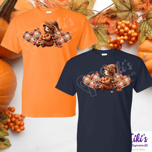 Thankful & Blessed Gnome Girl Apparel - Kiki's Custom Inspirations