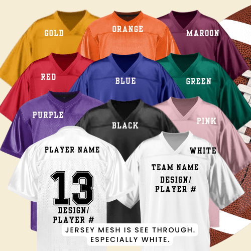 Youth Custom Football Jersey — Personalized Name & Number (Match the Family) - Kiki's Custom Inspirations sports jersey/fan apparel